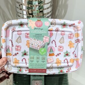 New 24pc Gingerbread + Sweets Christmas Food Storage Containers